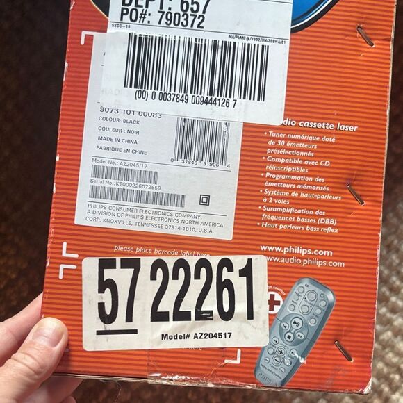 Vintgage Philips AZ2045 Black CD Soundmachine Digital Equalizer cassette player - Picture 15 of 15